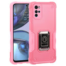 For Motorola Moto G22 5G Ring Holder Non-slip Armor Phone Case(Pink)