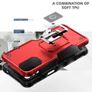 For Motorola Moto G22 5G Ring Holder Non-slip Armor Phone Case(Red)