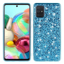 For Samsung Galaxy A73 Glitter Powder Shockproof TPU Phone Case(Blue)