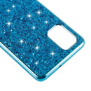For Samsung Galaxy A73 Glitter Powder Shockproof TPU Phone Case(Blue)