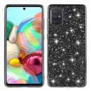 For Samsung Galaxy A73 Glitter Powder Shockproof TPU Phone Case(Black)