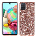 For Samsung Galaxy A73 Glitter Powder Shockproof TPU Phone Case(Rose Gold)