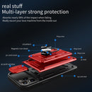 For iPhone 14 Pro Max Sliding Camshield TPU+PC Phone Case with Card Slot (Black)