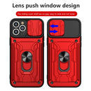For iPhone 14 Pro Max Sliding Camshield TPU+PC Phone Case with Card Slot (Black)