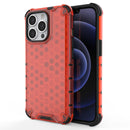 Shockproof Honeycomb PC + TPU Phone Case For iPhone 14 (Red)