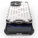 Shockproof Honeycomb PC + TPU Phone Case For iPhone 14 (White)