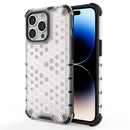 Shockproof Honeycomb PC + TPU Phone Case For iPhone 14 Pro (White)