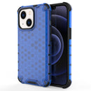 For iPhone 14 Plus Shockproof Honeycomb PC + TPU Phone Case (Blue)