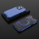 For iPhone 14 Plus Shockproof Honeycomb PC + TPU Phone Case (Blue)