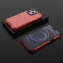 For iPhone 14 Plus Shockproof Honeycomb PC + TPU Phone Case (Red)
