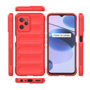 For OPPO Realme C35 Magic Shield TPU + Flannel Phone Case(Black)