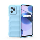 For OPPO Realme C35 Magic Shield TPU + Flannel Phone Case(Light Blue)