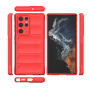 For Samsung Galaxy S22 Ultra 5G Magic Shield TPU + Flannel Phone Case(Dark Blue)
