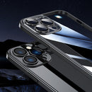 For iPhone 12 Pro Max Transparent Electroplated PC Phone Case(Sierra Blue)