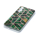 For Huawei nova 5T Plating Marble Pattern Soft TPU Protective Case(Green)