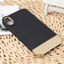For iPhone XR TPU + Electroplated PC Phone Case(Black)
