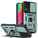 For Samsung Galaxy M53 5G Sliding Camera Cover Design TPU + PC Phone Case(Dark Green)
