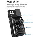 For Samsung Galaxy M53 5G Sliding Camera Cover Design TPU + PC Phone Case(Dark Green)