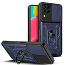 For Samsung Galaxy M53 5G Sliding Camera Cover Design TPU + PC Phone Case(Blue)