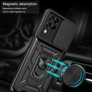 For Samsung Galaxy M53 5G Sliding Camera Cover Design TPU + PC Phone Case(Blue)