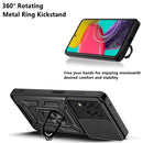 For Samsung Galaxy M53 5G Sliding Camera Cover Design TPU + PC Phone Case(Blue)