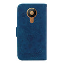 For Nokia 5.3 Butterfly Rose Embossed Leather Phone Case(Blue)