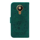 For Nokia 5.3 Butterfly Rose Embossed Leather Phone Case(Green)