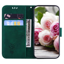 For Nokia 5.3 Butterfly Rose Embossed Leather Phone Case(Green)