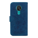 For Nokia 6.2 / 7.2 Butterfly Rose Embossed Leather Phone Case(Blue)