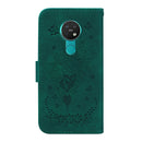 For Nokia 6.2 / 7.2 Butterfly Rose Embossed Leather Phone Case(Green)