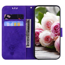 For Nokia 6.2 / 7.2 Butterfly Rose Embossed Leather Phone Case(Purple)