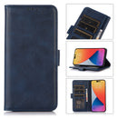 Cow Texture Leather Phone Case For iPhone 14 Pro Max (Blue)