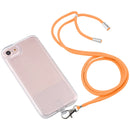 For iPhone SE 2022 / SE 2020 / 8 / 7 Lanyard Transparent TPU Phone Case(Orange)