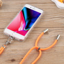 For iPhone SE 2022 / SE 2020 / 8 / 7 Lanyard Transparent TPU Phone Case(Orange)