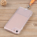 For iPhone SE 2022 / SE 2020 / 8 / 7 Lanyard Transparent TPU Phone Case(Orange)