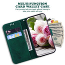 For Huawei P50 Butterfly Rose Embossed Leather Phone Case(Green)