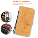 For Huawei P50 Butterfly Rose Embossed Leather Phone Case(Yellow)