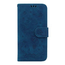 For Huawei P50 Pro Butterfly Rose Embossed Leather Phone Case(Blue)