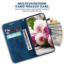 For Huawei P50 Pro Butterfly Rose Embossed Leather Phone Case(Blue)