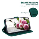 For Huawei P50 Pro Butterfly Rose Embossed Leather Phone Case(Green)