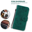 For Huawei P50 Pro Butterfly Rose Embossed Leather Phone Case(Green)