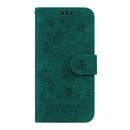 For Motorola Moto G52 Butterfly Rose Embossed Leather Phone Case(Green)