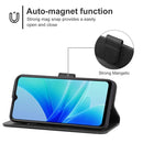 For OPPO A57 4G Leather Phone Case(Black)