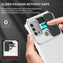 For Motorola Moto G30 / G10 Stereoscopic Holder Sliding Camshield Phone Case(White)