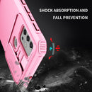 For Motorola Moto G30 / G10 Stereoscopic Holder Sliding Camshield Phone Case(Pink)