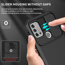 For Motorola Moto G30 / G10 Stereoscopic Holder Sliding Camshield Phone Case(Black)