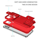 For Motorola Moto G30 / G10 Stereoscopic Holder Sliding Camshield Phone Case(Red)