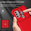 For Motorola Moto G30 / G10 Stereoscopic Holder Sliding Camshield Phone Case(Red)