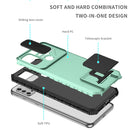 For Motorola Moto G30 / G10 Stereoscopic Holder Sliding Camshield Phone Case(Light Blue)