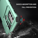 For Motorola Moto G30 / G10 Stereoscopic Holder Sliding Camshield Phone Case(Light Blue)